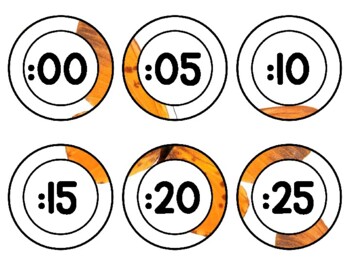 Spring, Bugs, Butterflies Clock Labels for Telling Time #20Sheet Size: 8.5