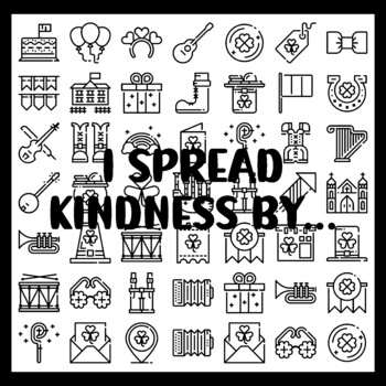 St. Patrick's Day Collaborative Ar t Activity, I SPREAD KINDNESS BY... 3 by 3