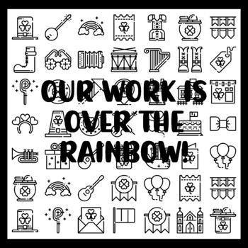 St. Patrick's Day Collaborative Ar t Activity, OUR WORK IS OVER THE RAINBOW!