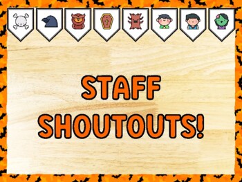 STAFF SHOUTOUTS! Halloween Bulletin Board Kit & Door Décor