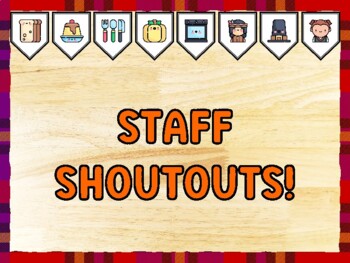 STAFF SHOUTOUTS! Thanksgiving Bulletin Board Kit & Door Décor