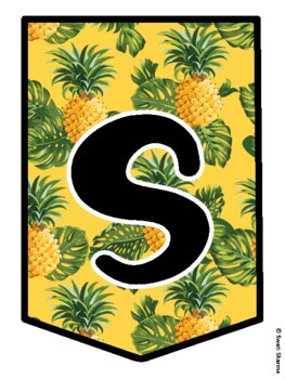 STAY SWEET! Summer, Tropical, Pineapple Bulletin Board Letters