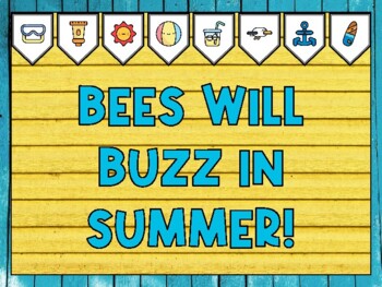 Summer Bulletin Board Kit & Door Décor, BEES WILL BUZZ IN SUMMER!