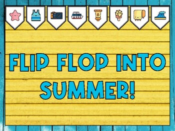 Summer Bulletin Board Kit & Door Décor, FLIP FLOP INTO SUMMER!