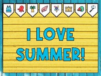Summer Bulletin Board Kit & Door Décor, I LOVE SUMMER!