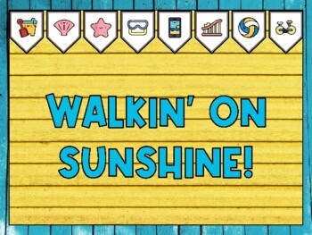 Summer Bulletin Board Kit & Door Décor, WALKIN’ ON SUNSHINE!