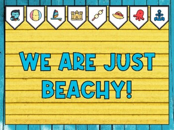 Summer Bulletin Board Kit & Door Décor, WE ARE JUST BEACHY!