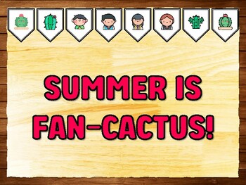 SUMMER IS FAN-CACTUS! Succulents, Cactus Bulletin Board Kit & Door Décor