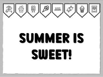 SUMMER IS SWEET! Icecream Bulletin Board Kit