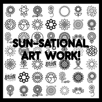 SUN-SATIONAL ART WORK! Sunflower Bulletin Board Activity 3x3 feet