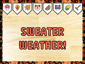 SWEATER WEATHER! Fall Bulletin Board Kit & Door Décor, Fall Classroom Décor