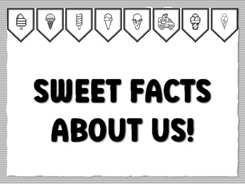 SWEET FACTS ABOUT US! Icecream Bulletin Board Kit