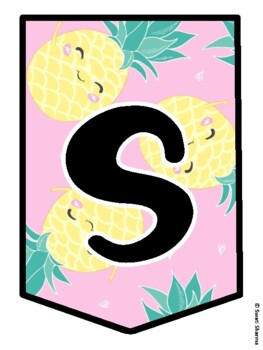 SWEET SUMMER TIME! Summer, Tropical, Pineapple Bulletin Board Letters