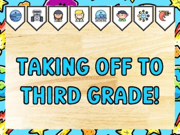 TAKING OFF TO THIRD GRADE! Universe Bulletin Board Kit & Door Décor