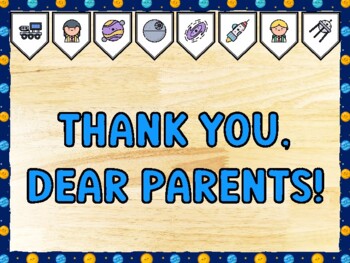 THANK YOU, DEAR PARENTS! Galaxy Bulletin Board Kit & Door Décor