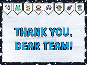 THANK YOU, DEAR TEAM! Galaxy Bulletin Board Kit & Door Décor