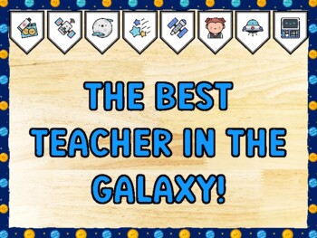 THE BEST TEACHER IN THE GALAXY! Galaxy Bulletin Board Kit & Door Décor