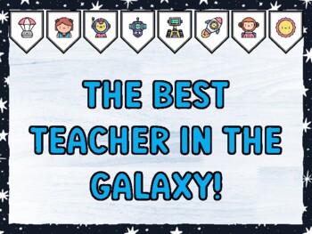 THE BEST TEACHER IN THE GALAXY! Galaxy Bulletin Board Kit & Door Décor