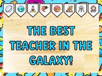 THE BEST TEACHER IN THE GALAXY! Universe Bulletin Board Kit & Door Décor