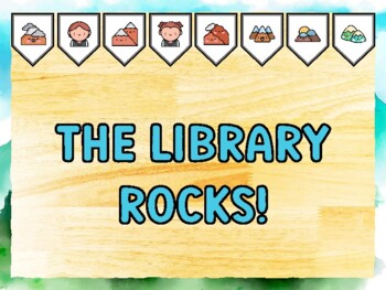 THE LIBRARY ROCKS! Mountain Bulletin Board Kit
