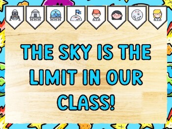 THE SKY IS THE LIMIT IN OUR CLASS! Universe Bulletin Board Kit & Door Décor