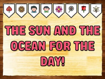 THE SUN AND THE OCEAN FOR THE DAY! Summer Printable Bulletin Board Kit & Door