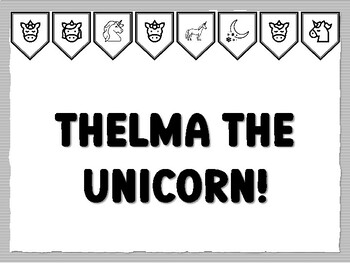 THELMA THE UNICORN! Unicorn Bulletin Board Kit, Ready to print Unicorn Classroo