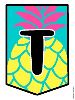 THIRD GRADE SWEETIES! Summer, Tropical, Pineapple Bulletin Board Letters
