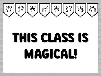 THIS CLASS IS MAGICAL! Unicorn Bulletin Board Kit, Ready to print Unicorn Class
