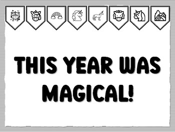THIS YEAR WAS MAGICAL! Unicorn Bulletin Board Kit, Ready to print Unicorn Class