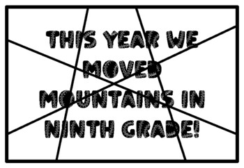 THIS YEAR WE MOVED MOUNTAINS IN NINTH GRADE! Mountains Coloring Pages