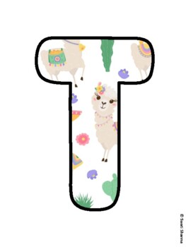 THROW KINDNESS LIKE CONFETTI! Alpaca, Llama Bulletin Board Letters