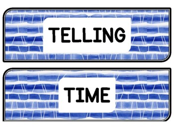 Tie And Dye Clock Labels for Telling Time #98Sheet Size: 8.5 by 11 inch