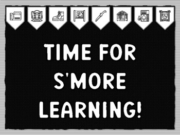 TIME FOR S'MORE LEARNING! Camping Theme Bulletin Board Kit, Door Décor, Camping