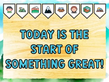 TODAY IS THE START OF SOMETHING GREAT! Mountain Bulletin Board Kit