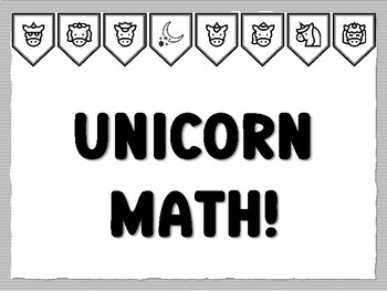 UNICORN MATH! Unicorn Bulletin Board Kit, Ready to print Unicorn Classroom Deco