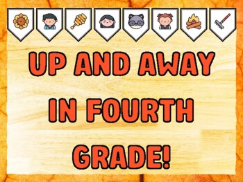 UP AND AWAY IN FOURTH GRADE! Fall Bulletin Board Kit