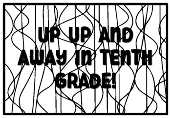 UP UP AND AWAY IN TENTH GRADE! Back to School Tenth Grade Coloring Pages