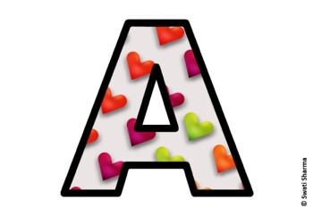 Valentine's Day Bulletin Board Letters, Alphabet Posters