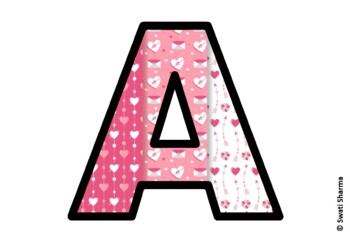 Valentine's Day Bulletin Board Letters, Alphabet Posters