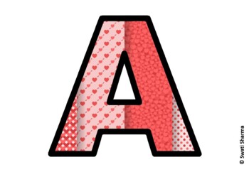 Valentine's Day Bulletin Board Letters, Alphabet Posters