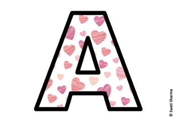 Valentine's Day Bulletin Board Letters, Alphabet Posters