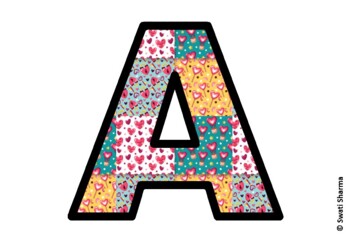 Valentine's Day Bulletin Board Letters, Alphabet Posters