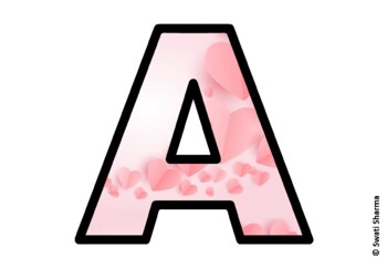 Valentine's Day Bulletin Board Letters, Alphabet Posters