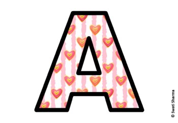 Valentine's Day Bulletin Board Letters, Alphabet Posters