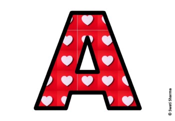 Valentine's Day Bulletin Board Letters, Alphabet Posters