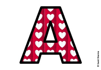 Valentine's Day Bulletin Board Letters, Alphabet Posters