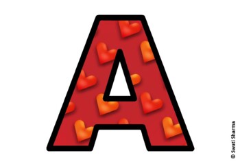 Valentine's Day Bulletin Board Letters, Alphabet Posters