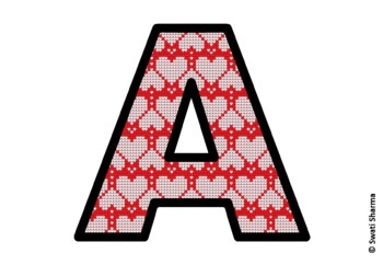 Valentine's Day Bulletin Board Letters, Alphabet Posters