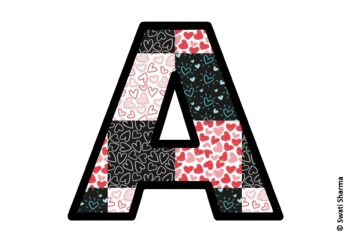 Valentine's Day Bulletin Board Letters, Alphabet Posters